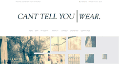 Desktop Screenshot of canttellyouwear.com